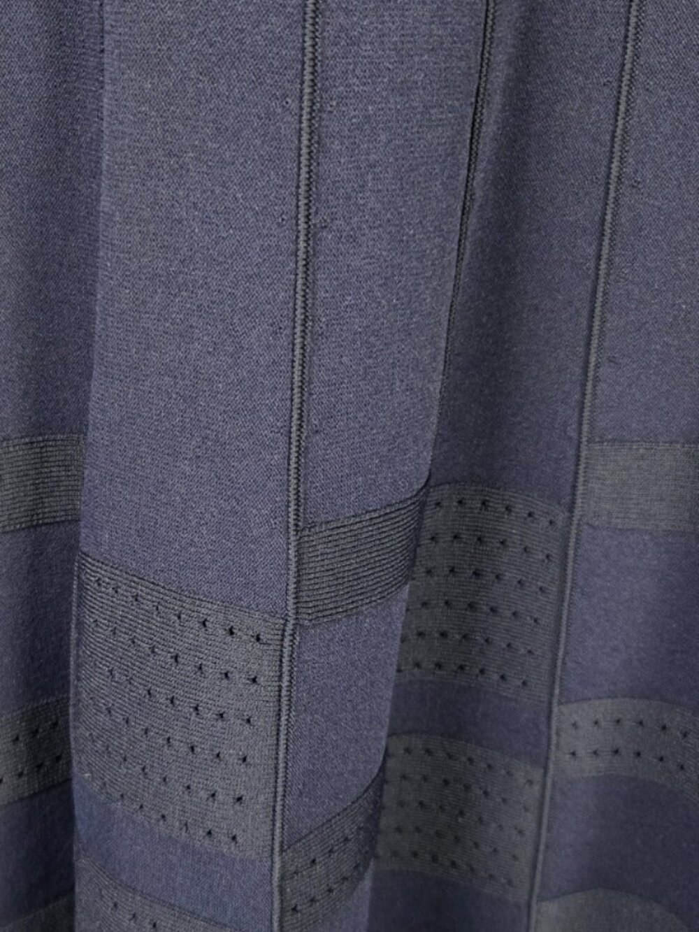 Ted Baker Polina Contrast Scalloped Knit Fit in Flare Dress Navy & Cream Size 0 - Picture 5 of 9
